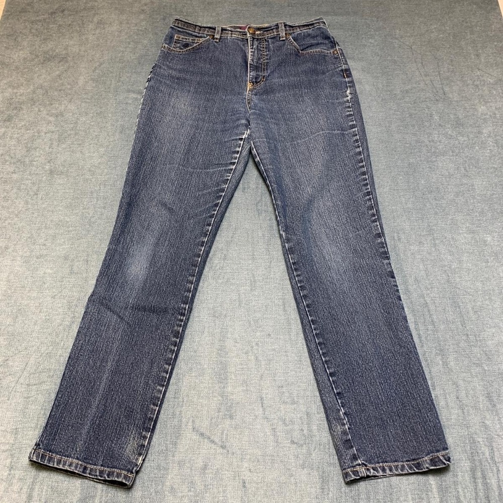 Gloria Vanderbilt Jeans Womens 6 Blue Denim Straight Leg High Rise Streetwear